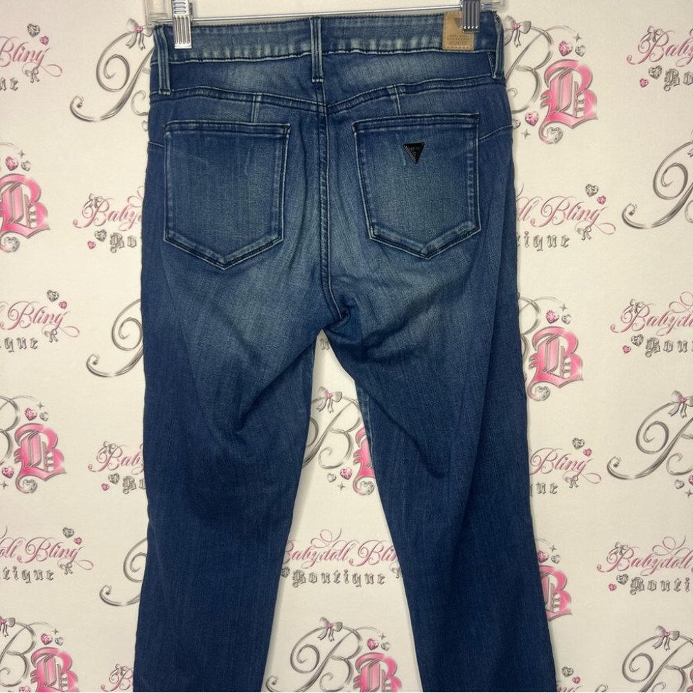 Guess curvy X jeans denim soft stretchy cute black logo on the back y2k cute - Picture 6 of 9